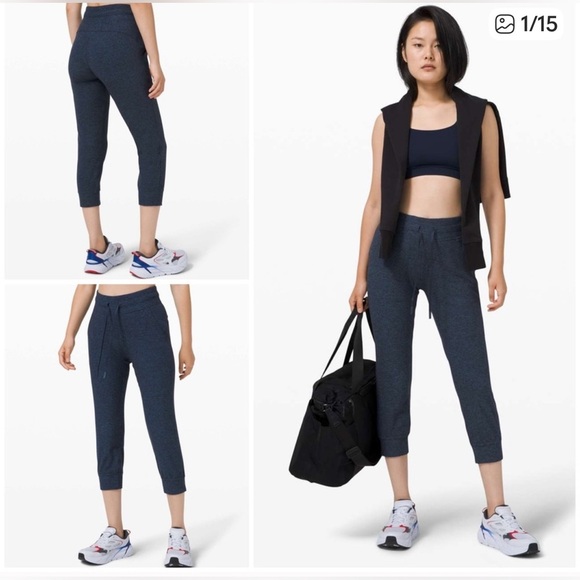 Lululemon Ready to Rulu Jogger Crop size 8 heathered navy - Picture 2 of 6